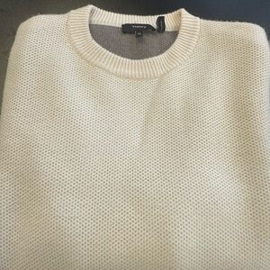 Theory Men's Off-White Crewneck Sweater
